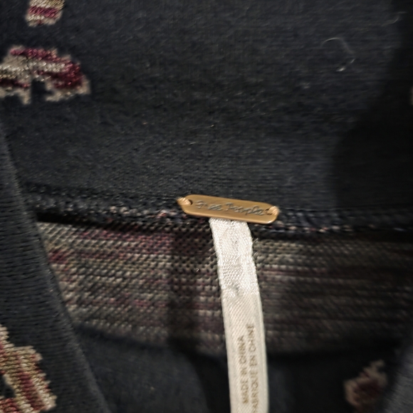 Free People Black and Pink Patterned Tunic - Picture 4 of 11